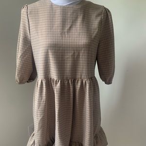 Black and Brown Plaid Dress